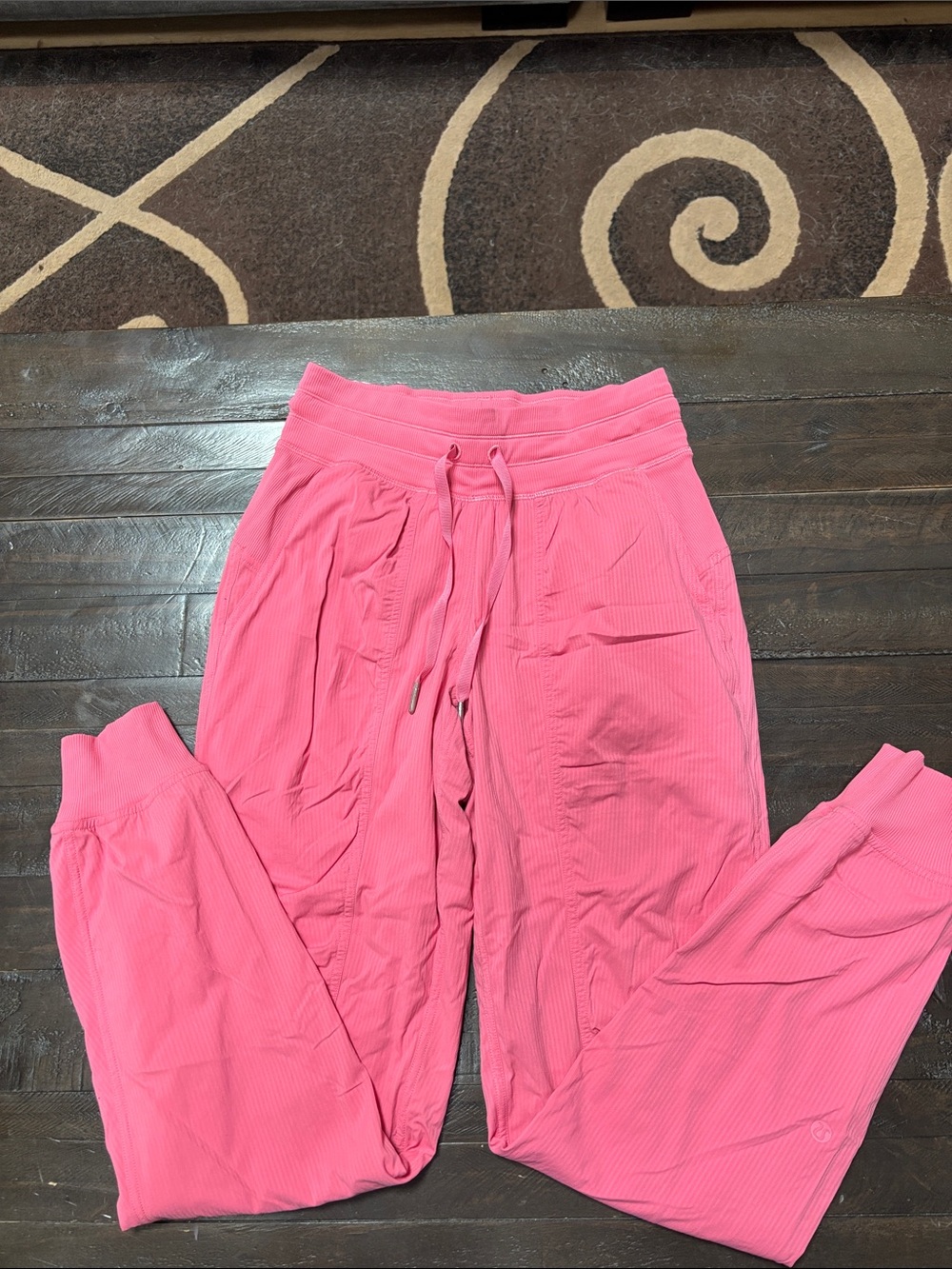 lululemon athletica Pink Ribbed Drawstring Joggers